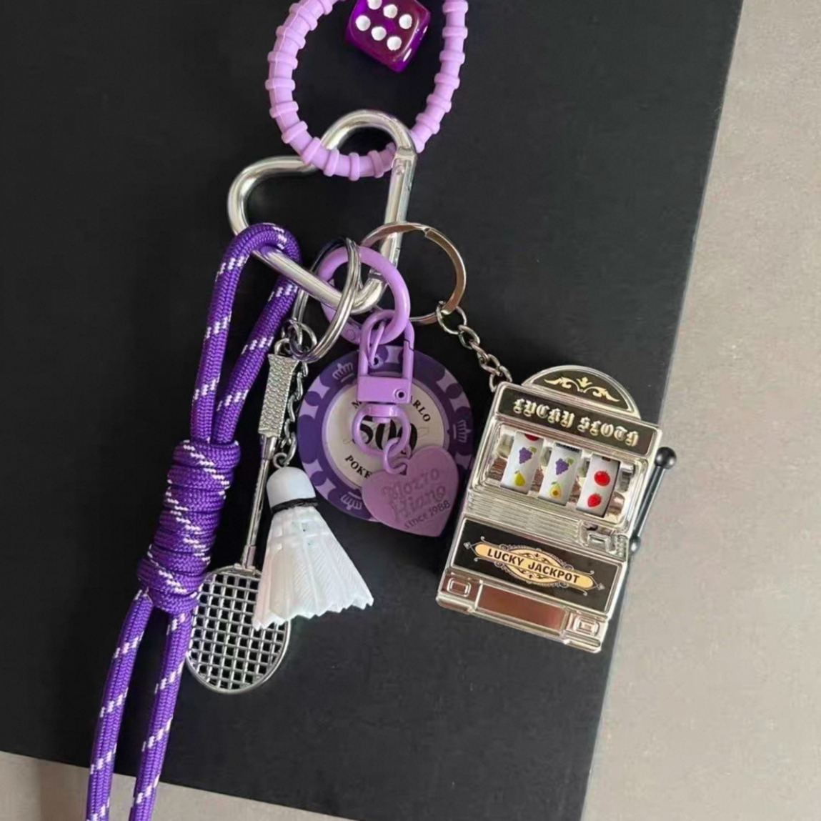 Purple Roulette Charm