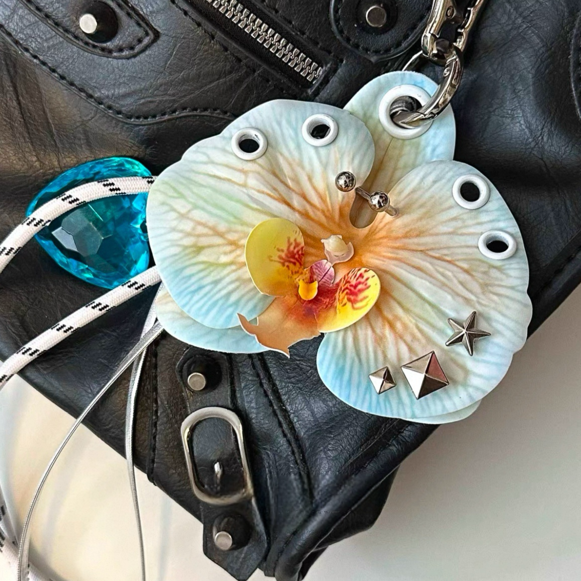 Midnight Orchid Charm