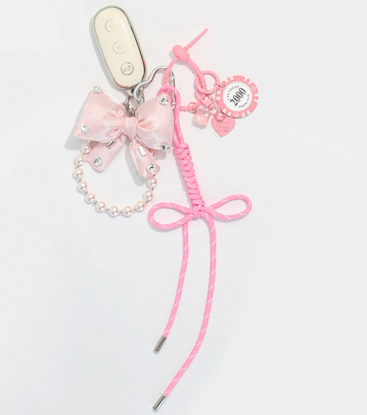 LuckyPink Bow Charm