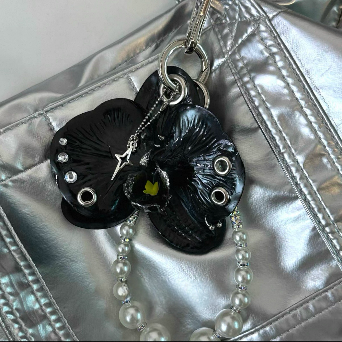 Midnight Orchid Charm